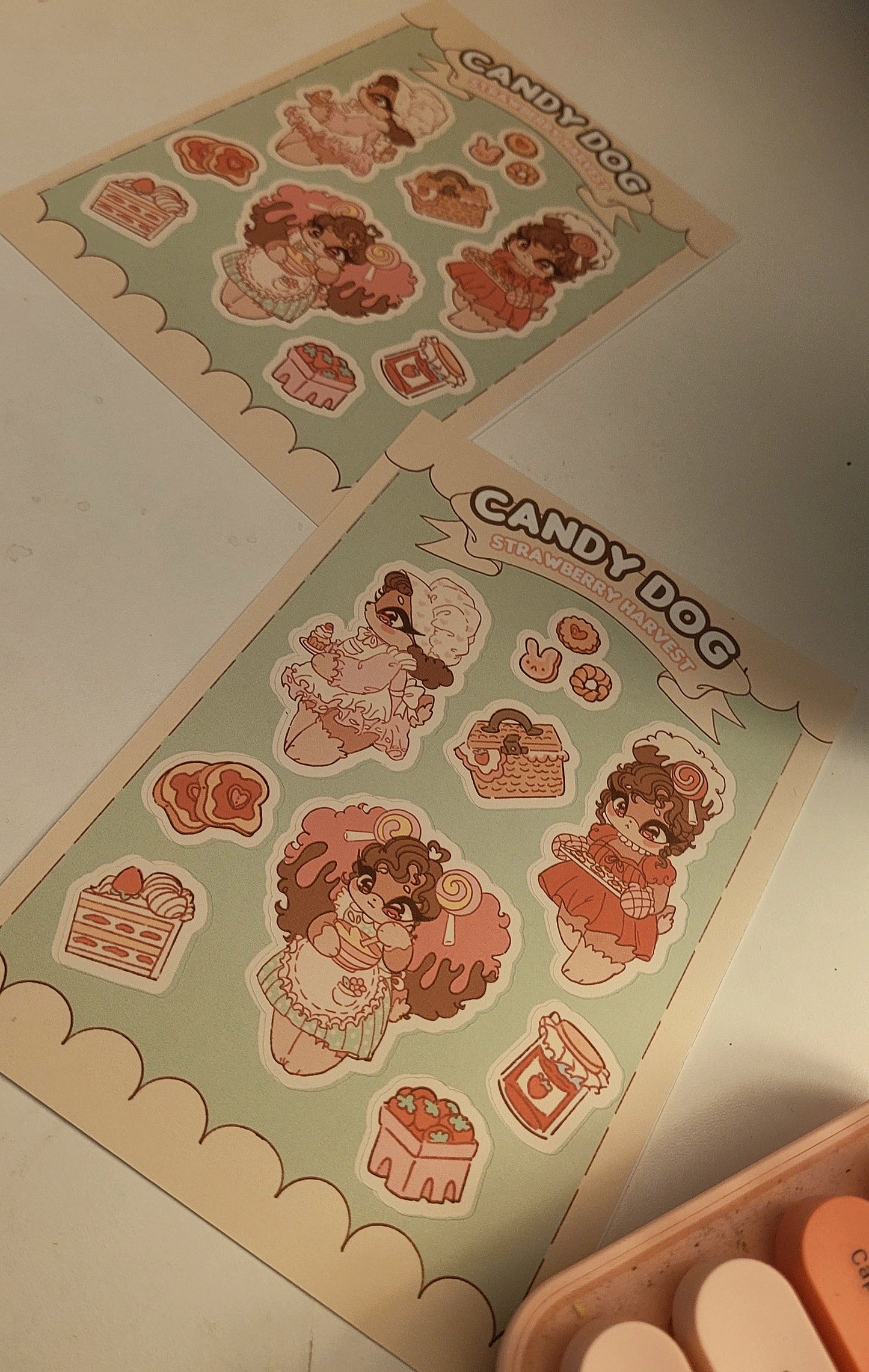 Candy dog sticker sheet