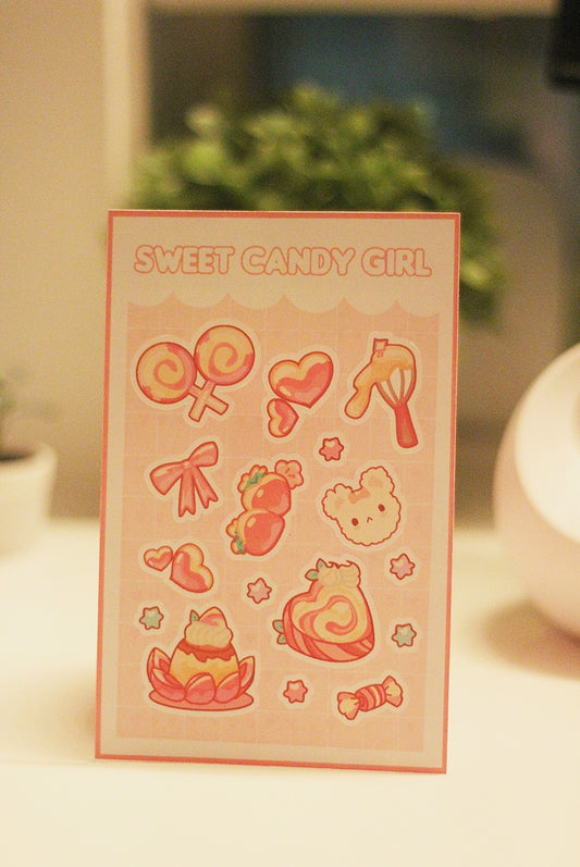 Sweet candy girl sticker sheet