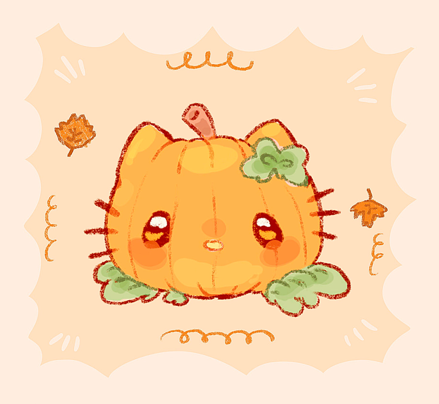 Jack-o-kitty sticker