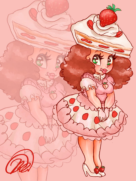 Strawberry shortcake art print